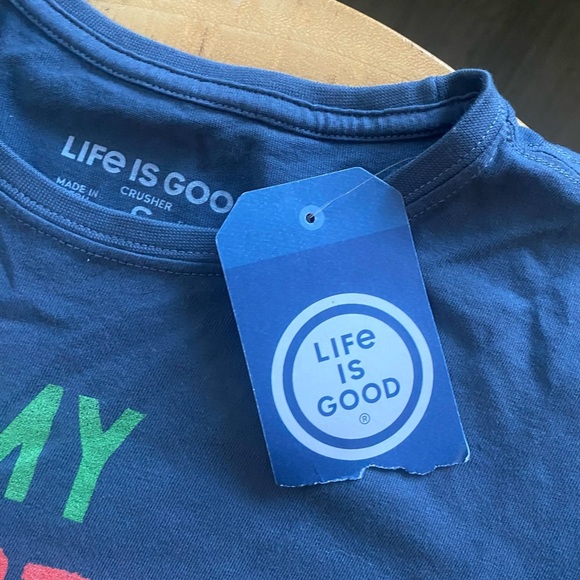 NWT Life is Good My Christmas Spirit is Vodka funny tee shirt tshirt soft small - Picture 5 of 7